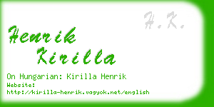 henrik kirilla business card